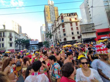 Sao Paulo (SP), 02 / 15 / 2026 - Explode Coracao block apotheosis 'e ulaştı ve Sao Paulo şehir merkezindeki Avenida Ipiranga ve Sao Joao' nun köşesindeki geçit törenine son verdi. (Leandro Chemalle / Yeniler 2)