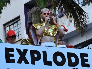 Sao Paulo (SP), 02 / 15 / 2026 - Explode Coracao block apotheosis 'e ulaştı ve Sao Paulo şehir merkezindeki Avenida Ipiranga ve Sao Joao' nun köşesindeki geçit törenine son verdi. (Leandro Chemalle / Yeniler 2)