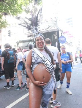 Rio de Janeiro (RJ), Brezilya 02 / 14 / 2026 Geleneksel Cordao da Bola Preta geçidi, bu Cumartesi (14) Rio şehir merkezindeki Preta Gil pistinden geçiyor. Ablukanın kraliçesi, Paolla Oliveira (onofre veras / the new ws2)