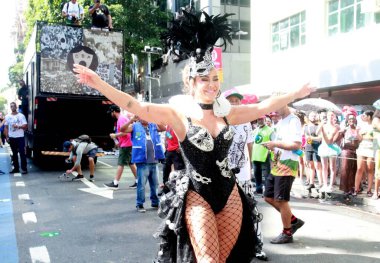 Rio de Janeiro (RJ), Brezilya 02 / 14 / 2026 Geleneksel Cordao da Bola Preta geçidi, bu Cumartesi (14) Rio şehir merkezindeki Preta Gil pistinden geçiyor. Ablukanın kraliçesi, Paolla Oliveira (onofre veras / the new ws2)