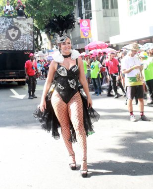 Rio de Janeiro (RJ), Brezilya 02 / 14 / 2026 Geleneksel Cordao da Bola Preta geçidi, bu Cumartesi (14) Rio şehir merkezindeki Preta Gil pistinden geçiyor. Ablukanın kraliçesi, Paolla Oliveira (onofre veras / the new ws2)