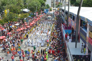 Salvador (BA), 02 / 15 / 2026 - Salvador, Bahia 'dan geleneksel Afro-Karnaval bloğu, çocuklar ve ailelere odaklandı. (Romildo De Jesus / Yeniler 2)
