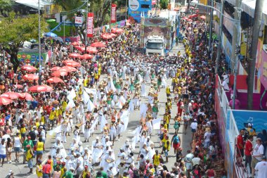 Salvador (BA), 02 / 15 / 2026 - Salvador, Bahia 'dan geleneksel Afro-Karnaval bloğu, çocuklar ve ailelere odaklandı. (Romildo De Jesus / Yeniler 2)