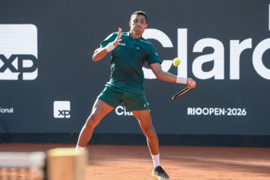 Rio de Janeiro (RJ), 02 / 15 / 2026 - Rio Open / ATP 500 / RJ - Thiago Monteiro (BRA) Rio Open sırasında, Gavea, Rio de Janeiro 'nun Güney Bölgesi' ndeki Jockey Club Brasileiro 'da yer alan ATP World Tour 500' ün bir sahnesi. (Akıllı Felix.) (Yeni 2.)