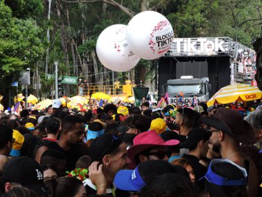 Sao Paulo (SP), Brezilya 02 / 14 / 2026 - Gloria Groove, 2026 yılında Ibirapuera 'da 10. kuruluş yıldönümünü kutlayan geleneksel LGBT blok Agrada Gregos' un geçidini sona erdirdi.)