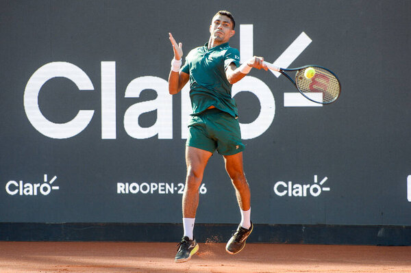 Rio de Janeiro (RJ), 02/15/2026 - Rio Open/ATP 500/RJ - Thiago Monteiro (BRA) during the Rio Open, a stage of the ATP World Tour 500, which takes place at the Jockey Club Brasileiro in Gavea, South Zone of Rio de Janeiro. (clever felix\thenews2)