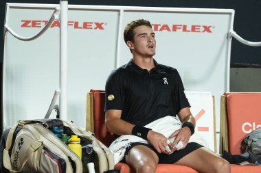 Rio de Janeiro (RJ), 02 / 16 / 2026 - ATP-Rio - Rio Açık sırasında Joao Fonseca (BRA), Rio de Janeiro 'nun Güney Bölgesi' ndeki Jokey Kulübü Brasileiro 'da düzenlenen ATP Dünya Turu 500 etkinliği. (Akıllı Felix.) (Yeni 2.)