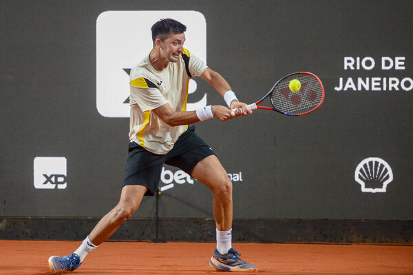 Rio de Janeiro (RJ), 02/16/2026 - ATP-Rio - Barrios Vera (Chile) during the Rio Open, a stage of the ATP World Tour 500, which takes place at the Jockey Club Brasileiro in Gavea, South Zone of Rio de Janeiro. (clever felix\thenews2)