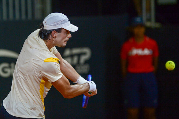 Rio de Janeiro (RJ), 02/17/2026 - Rio Open/ATP 500/RJ - Jaime Faria (by) during the Rio Open, a stage of the ATP World Tour 500, which takes place at the Jockey Club Brasileiro in Gavea, South Zone of Rio de Janeiro. (clever felix\thenews2)