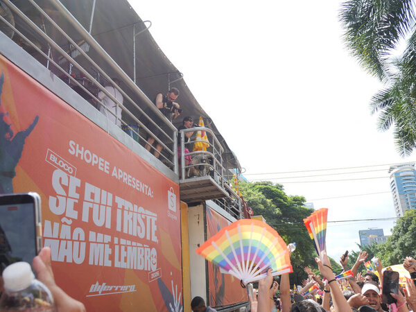 Sao Paulo (SP), 02/17/2026 - Carnival/Di Ferreiro/Sao Paulo - Movement during the street carnival block of musician Di Ferreiro in Faria Lima, south zone of Sao Paulo, February 17th. (Fabricio Bomjardim/Thenews2)