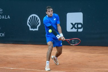 Rio de Janeiro (RJ), 02 / 18 / 2026 - Rio Open / ATP 500 / RJ - Rio Open sırasında Romen Burruchaga (Arg), Gavea, Rio de Janeiro 'nun Güney Bölgesi' ndeki Jockey Club Brasileiro 'da düzenlenen ATP Dünya Turu 500' ün bir sahnesi. (Akıllı Felix.) (Yeni 2.)