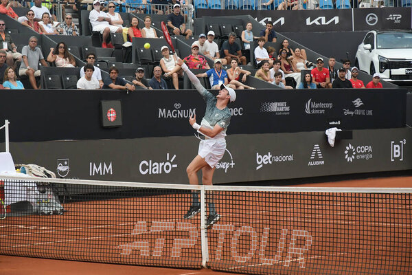Rio de Janeiro (RJ), 02/18/2026 - Rio Open/ATP 500/RJ - Joao Fonseca (BRA) during the Rio Open, a stage of the ATP World Tour 500, which takes place at the Jockey Club Brasileiro in Gavea, South Zone of Rio de Janeiro. (clever felix\thenews2)
