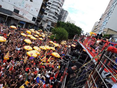 Sao Paulo (SP), 22 / 02 / 2026 - Daniela Mercury 22 Şubat 2026 'da Sao Paulo' nun sokak karnavalının son günü Rua da Consolacao 'da düzenlenen 