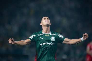 Barueri (SP), Brezilya 21 / 02 / 2026 - Ramon Sosa, Paulista futbol şampiyonası çeyrek finalleri için Palmeiras ve Capivariano arasındaki maçtaki golünü 21 Şubat 2026 gecesi (ronaldo barreto / thenews2) kutluyor.)