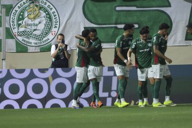 Barueri (SP), Brezilya 25 / 02 / 2026 Palmeiras oyuncusu Vitor Roque, Brezilya Şampiyonası 'nın 4. turu için geçerli olan Arena Barueri' de Fluminense maçında golünü atıyor (leco viana / theenews2)