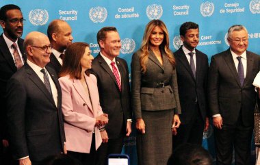 Fotoğraf Fırsatı: Amerika Birleşik Devletleri First Lady 'si Melania Trump ve Güvenlik Konseyi üyeleri. 2 Mart 2026, New York, ABD (niyi fote / thews2)