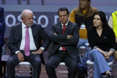 Sao Paulo (SP), 03 / 03 / 2026 - Brezilya Cumhuriyeti Başkanı Luiz Inacio Lula da Silva ve Çalışma Bakanı Luiz Marinho, resmi açılış oturumuna katıldılar. (leco viana\ yeni2))
