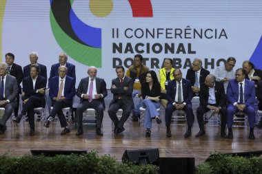 Sao Paulo (SP), 03/03/2026 - The President of the Republic of Brazil, Luiz Inacio Lula da Silva, and the Minister of Labor and Employment, Luiz Marinho, participate in the solemn opening session. (leco viana\thenews2)