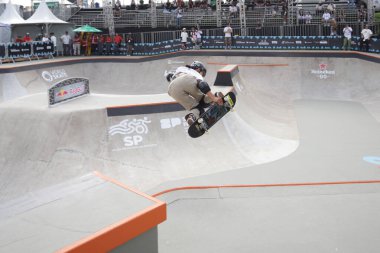 Sao Paulo (SP), 05 / 03 / 2026 - 2025 Sao Paulo Dünya Kaykay Şampiyonası bayanlar parkı kategorisinde atlet Erica Leguizamon. (Fabricio bomjardim\ Yeni 2)