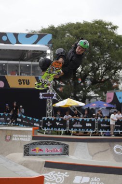 Sao Paulo (SP), 06 / 03 / 2026 Sport / 2026 Skateboard / World Championships / SP Pedro Barros (BRA), 2025 Dünya Kaykay Şampiyonası 'nda erkekler parkının çeyrek finalinde, Heat 1, Sao Paulo safhasında. (Fabricio bomjardim\ Yeni 2)