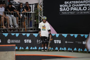 Sao Paulo (SP), 06 / 03 / 2026 Sport / 2026 Skateboard / Dünya Şampiyonası / SP Augusto Akio (BRA) erkekler parkının 2025 Dünya Kaykay Şampiyonası, Heat 1, Sao Paulo safhasında oynanan çeyrek finalde yer aldı. (Fabricio bomjardim\ Yeni 2)