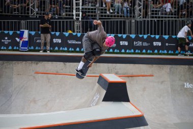 Sao Paulo (SP), 07 / 03 / 2026 Sport / 2026 Skateboard / Dünya Şampiyonası / SP Thomas Augusto (Portekiz), 2025 Dünya Kaykay Şampiyonası erkekler parkı yarı finalinde, Sao Paulo sahnesinde. (Fabricio bomjardim\ Yeni 2)