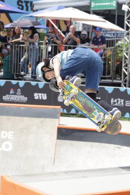 Sao Paulo (SP), 08 / 03 / 2026 Sport / 2026 Skateboard / Dünya Şampiyonası / SP Mizuno Hasegawa, 2025 Dünya Kaykay Şampiyonası 'nda bayanlar kaykay pisti yarı finalinde, Sao Paulo sahnesinde. (Fabricio bomjardim\ Yeni 2)