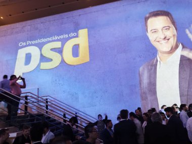 Sao Paulo (SP), 06 / 03 / 2026 - PSD, Cumhurbaşkanı Eduardo Leite, Ratinho Jr. ve Ronaldo Caiado için Sao Paulo 'nun güneyindeki Monte Libano kulübünde valilerin ön adaylarını bir araya getirdi. (Leandro Chemalle\ Yeni 2))