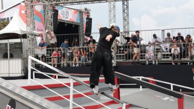 Sao Paulo (SP), Brezilya 06 / 03 / 2026 - Kaykaycı Vilem Jakes (CZE), 2025 Dünya Kaykay Şampiyonası 'nda erkekler sokak çeyrek finalinde, Heat 1, Sao Paulo stage, (leco viana / thenews2))