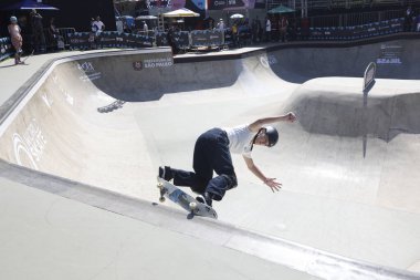 Sao Paulo (SP), Brezilya 08 / 03 / 2026 - Kaykaycı Nana Taboulet (FRA), 2025 Dünya Kaykay Şampiyonası 'nda bayanlar kaykay pistinde yarı finalde, Sao Paulo safhası (leco viana / theenews2))