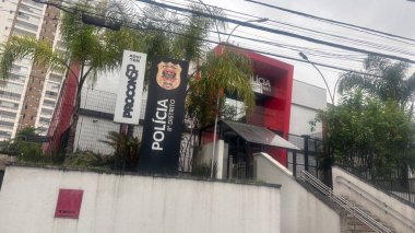 Sao Paulo (SP) Brazil 10 / 03 / 2026 - Asker Gisele 'nin ölümüyle ilgili soruşturma raporunun yayınlanacağı 8' inci yerel polis bölgesinde hareket (oslaim brito / thews2)