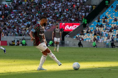 Rio de Janeiro (RJ) 03 / 15 / 2026 - Fluminense / Athletico-PR / Brasileirao / Maracana - Fluminense full-back, Samuel Xavier, Fluminense ve Athletico-PR arasındaki maçta, Brezilya Şampiyonası 'nın 6. turunda. (Lucas Simonin geliyor.\ Yeni 2.)