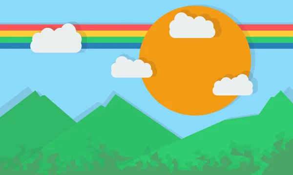 Paisajes y pisos coloridos — Vector de stock