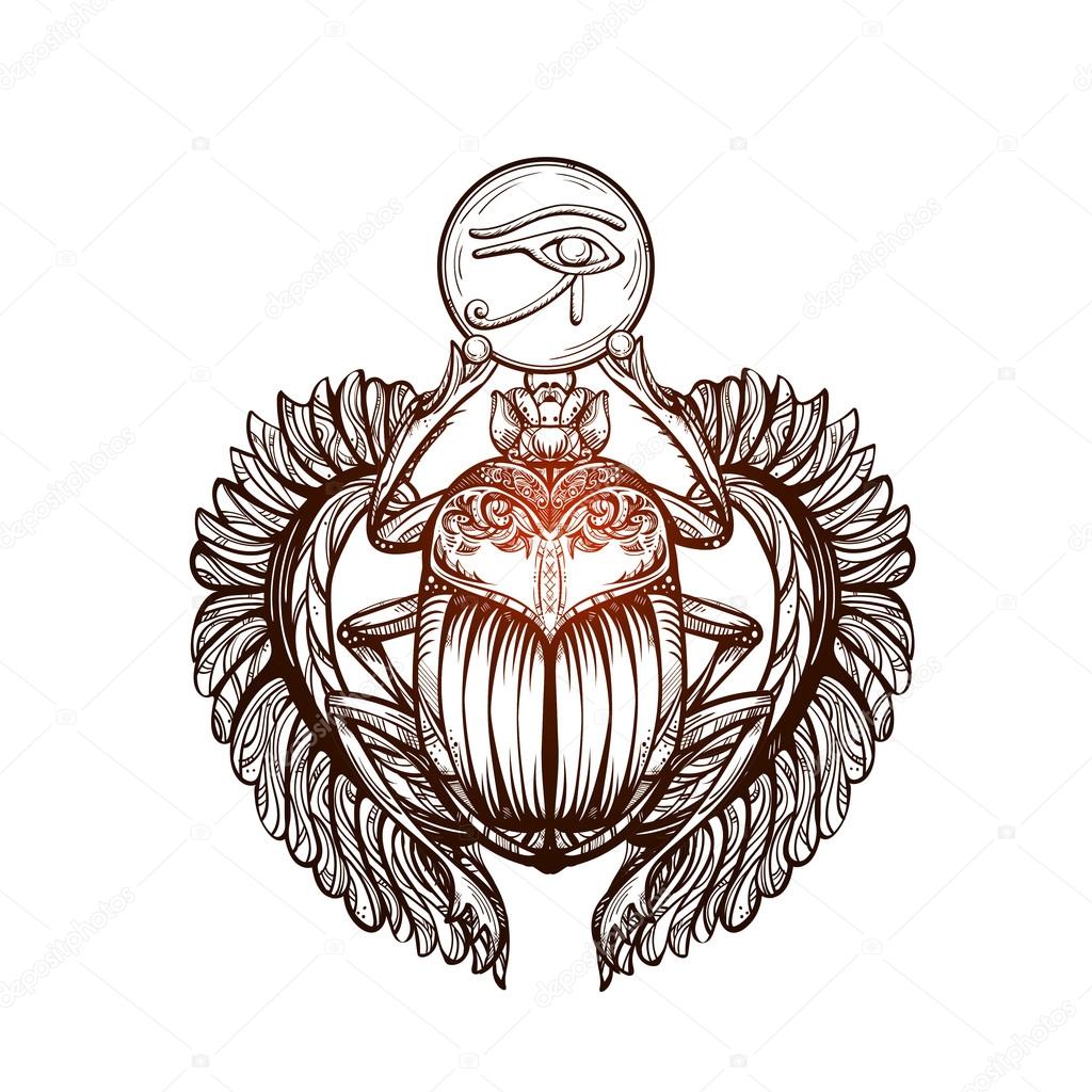 Featured image of post Egyptian Scarab Drawing Almost files can be used for commercial