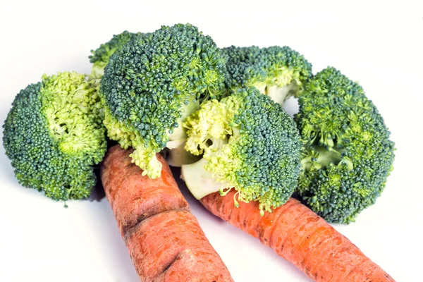 Брокколи и морковь крупным планом Стоковое Фото