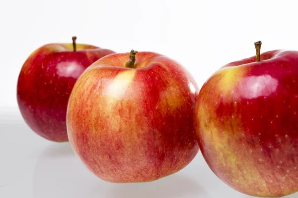 Three red apples — Stock Photo, Image