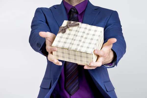 Businessman gift — Stock Photo, Image