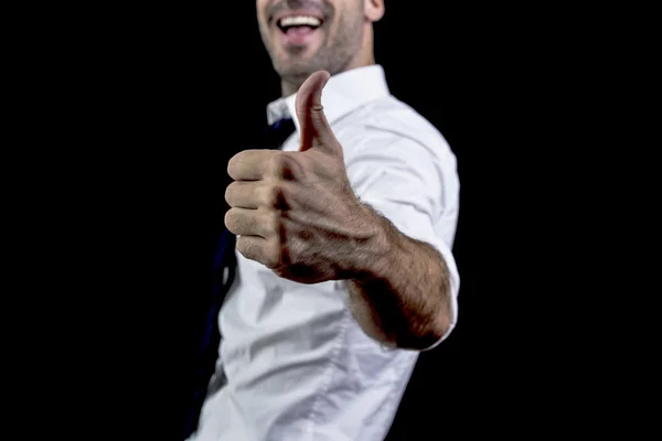 Man smiling and approving — Stock Photo, Image