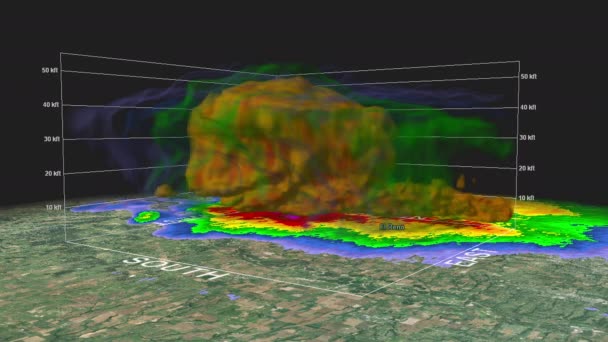 2013 El Rino, OK Tornado 3D Radar — Stock Video