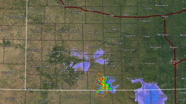 2007 Greensburg Ks Tornado Radar Geniş Uyarı Kutuları ile