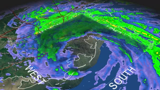 Hurricane Isaac Eye 3D radar — Wideo stockowe