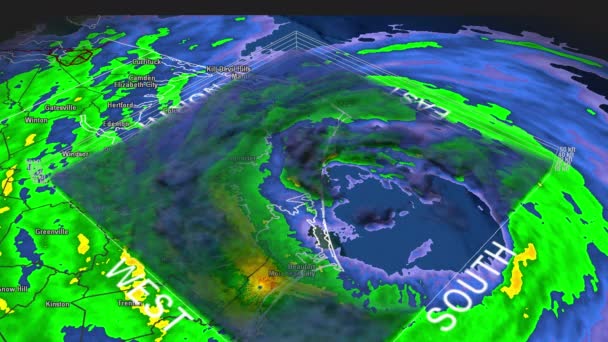 Radar 3D del ojo del huracán Isabel — Vídeo de stock