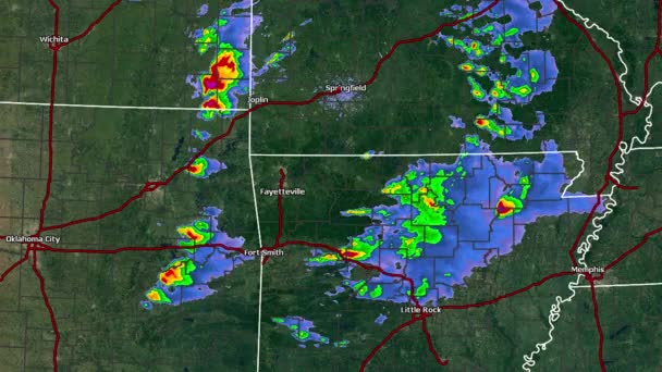 Mediados de mayo de 2008 Brote de tornado sin cajas de advertencia — Vídeo de stock