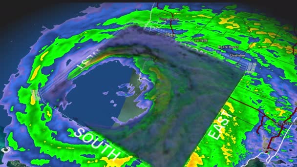 Hurricane Wilma Eye 3D radar — Wideo stockowe