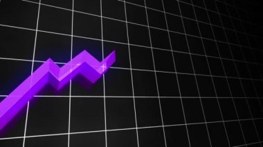 3D loopable büyüyen çizgi grafiği