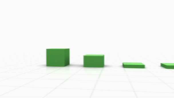 3D Growing Bar Graph — Stock Video