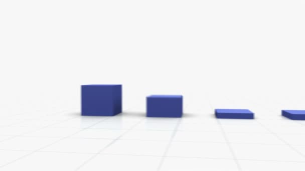 Gráfico de barras de crescimento 3D — Vídeo de Stock