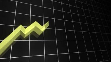 3D loopable büyüyen çizgi grafiği