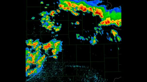 Şiddetli fırtına hava Radar zaman atlamalı — Stok video