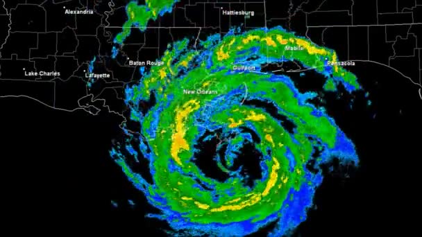 飓风艾萨克 (2012 年) 登陆时间流逝 — 图库视频影像